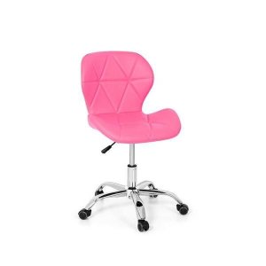 Cadeira Office Eiffel Slim Base Giratória - Rosa Rosa