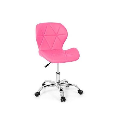 Cadeira Office Eiffel Slim Base Giratória - Rosa Rosa
