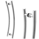 Ver imagem 1 de Puxador De Porta Tubular Curvo Lateral 80cm