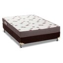 Ver imagem 1 de Conjunto Box Casal: Colchão Espuma Ortobom D28 Light + Base Crc Suede Brown (138x188)