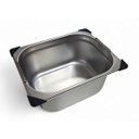 Ver imagem 2 de Kit 3 Cubas Gastronômica Inox Gn 1/2 150mm com Alça Prateada