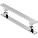 Ver imagem 1 de Puxador De Porta Pivotante Barra Chata Duplo Cromado 40cm
