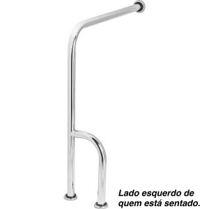 Barra De Apoio Para Sanitário Modelo Chão E Parede 70X80CM