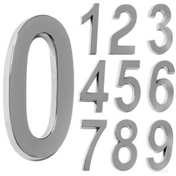 Número Residencial De Casa Cromado 8 - 20cm De Altura - 2