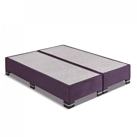 Base Box King 25x193x203cm Bipartido Sommier Kappesberg Roxo