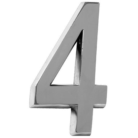 Número Residencial De Casa Cromado 4 - 20cm De Altura