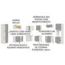 Ver imagem 5 de Armário de Cozinha Completa de Canto 546cm Branco/Cinza Lux Madesa 03