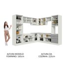 Ver imagem 6 de Armário de Cozinha Completa de Canto 546cm Branco/Cinza Lux Madesa 03