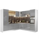 Ver imagem 3 de Armário de Cozinha Completa de Canto 546cm Branco/Cinza Lux Madesa 03