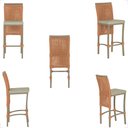 Ver imagem 5 de Mesa Bistrô e 2 Banquetas Roma Fendi Corda Náutica Estofado 7 Trama Original