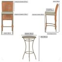 Ver imagem 2 de Mesa Bistrô e 2 Banquetas Roma Fendi Corda Náutica Estofado 7 Trama Original