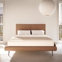 Ver imagem 1 de Cama Casal Amsterdã com Cabeceira com Pé Eucalipto Linho