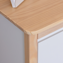 Ver imagem 4 de Conjunto Berço e Cômoda 120cm Softy Espaço para Trocador Branco com Carvalho Malva