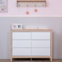 Ver imagem 5 de Conjunto Berço e Cômoda 120cm Softy Espaço para Trocador Branco com Carvalho Malva