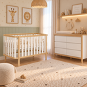 Ver imagem 6 de Conjunto Berço e Cômoda 120cm Softy Espaço para Trocador Branco com Carvalho Malva