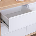 Ver imagem 3 de Conjunto Berço e Cômoda 120cm Softy Espaço para Trocador Branco com Carvalho Malva