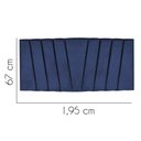 Ver imagem 2 de Painel Cabeceira Estofada Bélgica 195cm Cama Box King Corino Azul- Mabe Magazine