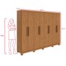 Guarda-roupa Casal Easy Slim 8 Portas com Pés Amendoa Clean - 4
