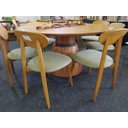 Ver imagem 2 de Sala de Jantar Laminada Redonda 6 Cadeiras 1,35m - Piemonte - Requinte Salas