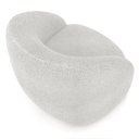 Ver mais imagens de Poltrona Decorativa Orgânica Giratória Kit 2 Lya M22 Bouclê Branco - Mpozenato