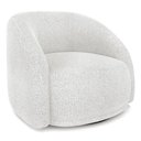 Ver imagem 7 de Poltrona Decorativa Orgânica Giratória Kit 2 Lya M22 Bouclê Branco - Mpozenato