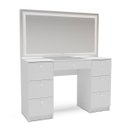 Ver imagem 3 de Penteadeira Iris 7 Gavetas e Espelho Touch LED 122x144cm Branco 250176