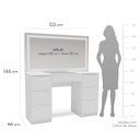 Ver imagem 5 de Penteadeira Iris 7 Gavetas e Espelho Touch LED 122x144cm Branco 250176