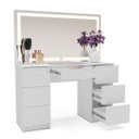 Ver imagem 4 de Penteadeira Iris 7 Gavetas e Espelho Touch LED 122x144cm Branco 250176