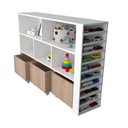 Ver imagem 4 de Organizador Infantil Newton com Baús e Porta Carrinhos MDF Woodcore