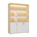 Ver imagem 2 de Armário para Escritório Tamburato com Led Carvalho/branco - Artany Movéis