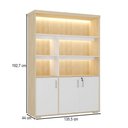 Ver imagem 4 de Armário para Escritório Tamburato com Led Carvalho/branco - Artany Movéis