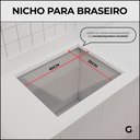 Ver imagem 2 de Kit Churrasqueira Gourmet Completa G Inox 430 com Exaustor - Soberano Grill