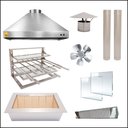 Ver imagem 1 de Kit Churrasqueira Gourmet Completa G Inox 430 com Exaustor - Soberano Grill