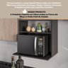 Suporte Duplo Microondas Armário Aéreo Suspenso Madeira Luara Preto - 3