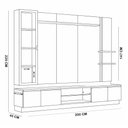 Ver imagem 6 de Rack para Sala com Painel para TV 75 pol Cristaleira LED 290cm Noble L05 Canela Gris Fosco - Lyam