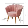 3 Poltrona Pétalas Kit Decorativas Sala Pés Palitos Rose - 2