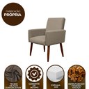 Ver imagem 3 de Kit 2 Poltronas Decorativa Sala e Quarto Nina Suede Herrero Cor:cappuccino