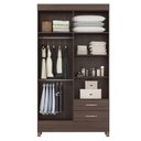 Ver imagem 3 de Guarda Roupa Solteiro Astro com Multiuso Golden com Cômoda Montevidéu Café Touch - Demóbile