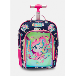 Mochila com Rodinha Média Unicórnio Puket 050403479390un Marinho - 1