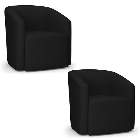 Poltrona Decorativa Orgânica Kit 2 Stella Max Linho D03 - D’Rossi