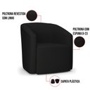 Ver imagem 3 de Poltrona Decorativa Orgânica Kit 2 Stella Max Linho D03 - D’Rossi
