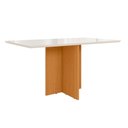 Ver imagem 1 de Mesa de Jantar Helô Retangular Vidro 160cm Off White Pallazio