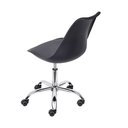 Ver imagem 4 de Kit 4 Cadeiras Eames Saarinen Joly Polipropileno Assento Estofado Pu Preta Cromado