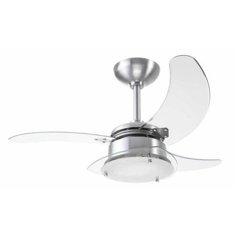 Ventilador de Teto Tron Chanceler Alumínio 3 Pás Transparentes - 220V