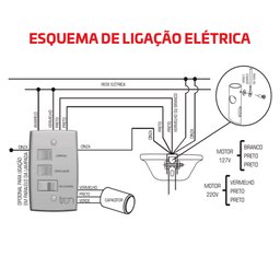 Ventilador de Teto Citrino Branco 3 Pás Transparentes Tron 127v - 5