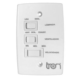 Ventilador de Teto Citrino Branco 3 Pás Transparentes Tron 127v - 7