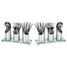 Porta Talheres Sobremesa Tubos De Alumínio Vidro 10x20x10 - 3