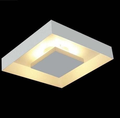 Luminária Plafon Luz Indireta Sobrepor 40x40cm 4 Lâmpadas Branco - 2