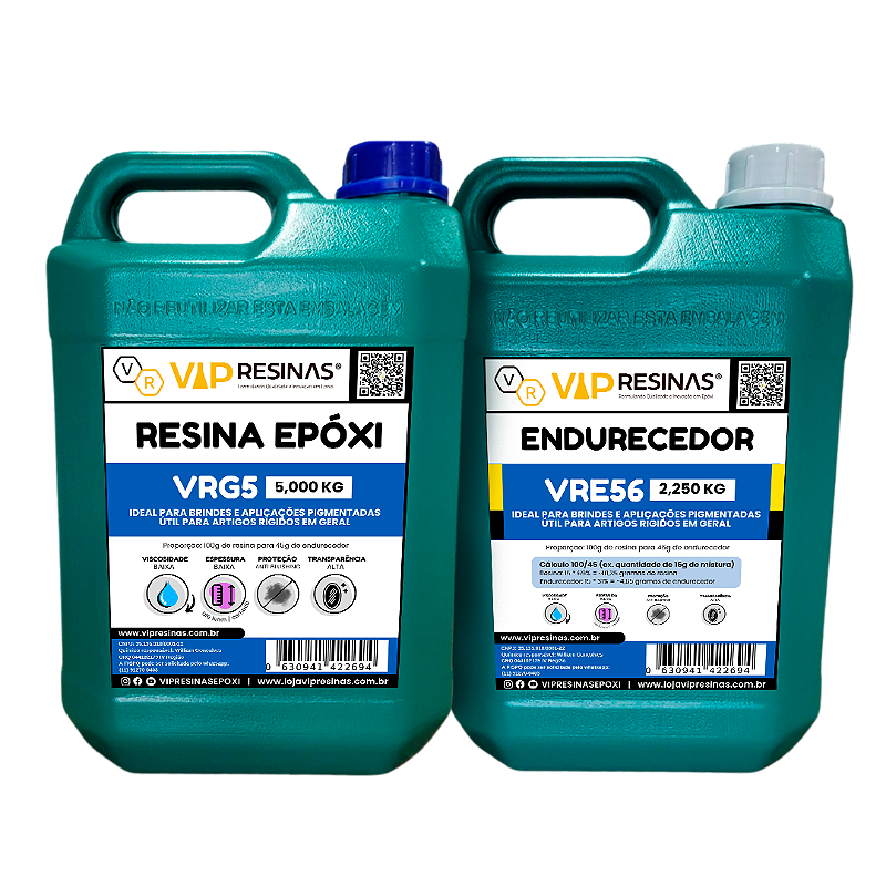 Resina Epóxi Rígida+ Endurecedor Vrg5 7,25kg Baixa Espessura