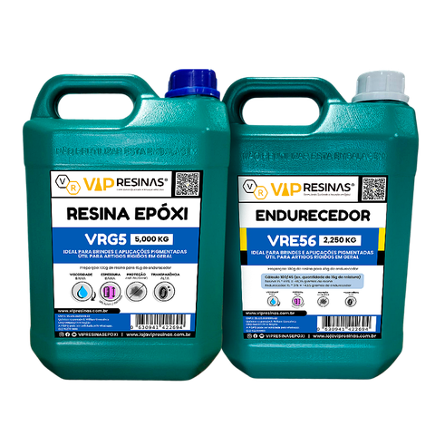 Resina Epóxi Rígida+ Endurecedor Vrg5 7,25kg Baixa Espessura
